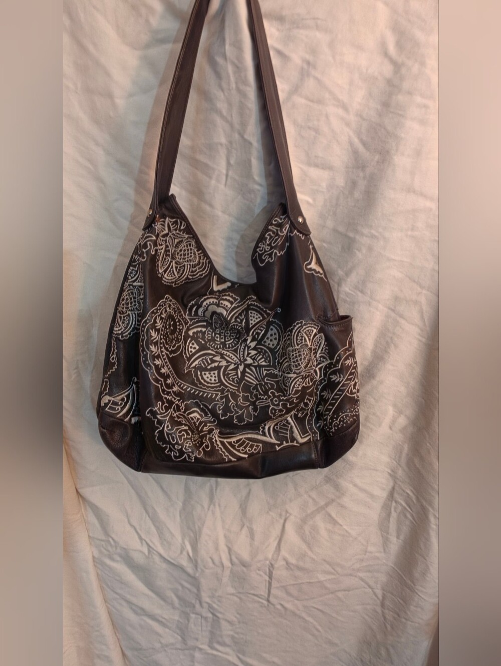 FIORE- Shoulder Hobo Bag in Charcoal Gray
